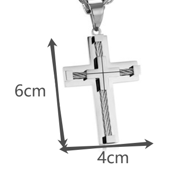 Yeelery Silver Cross Necklace With 18K Gold Plated
