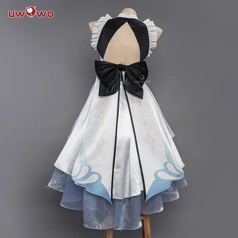 UWOWO Traveler Lumine Cosplay Maid Costume - Genshin Impact Lumine Maid Dress Halloween Costume