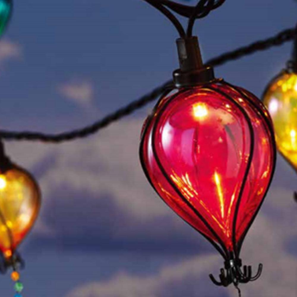 Mainstays 10 Count 7.4 Feet Multi-color Balloon Shape Shatterproof Tear Drop String Lights