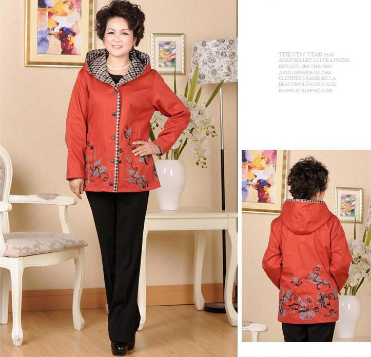 Embroidered Casual Women's Jacket for Spring and Autumn