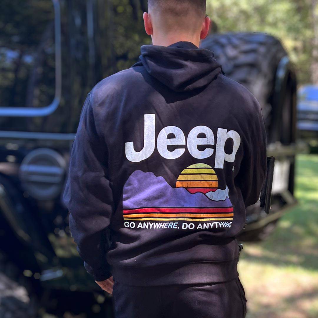 Jeep Retro Mountains Hoodie - Comfortable and Stylish