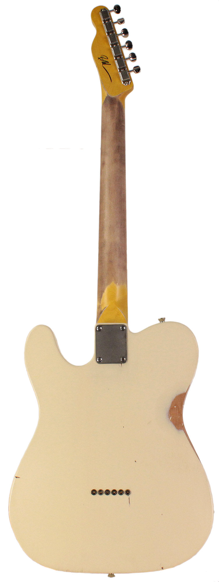 Nash T-63 Guitar, Olympic White, Medium Aging - Vintage Tele Model with Modern Features