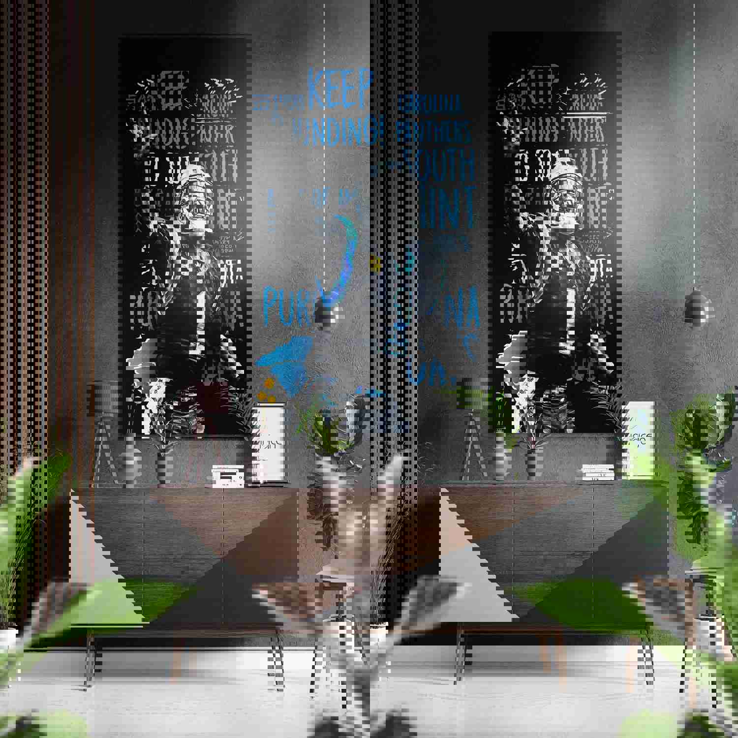 American Football Brushed Aluminium Dibond Wall Art