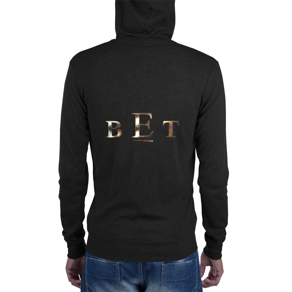 S-Bet Zip Up Hoodie - Lightweight Unisex Hoodie with Kangaroo Pocket