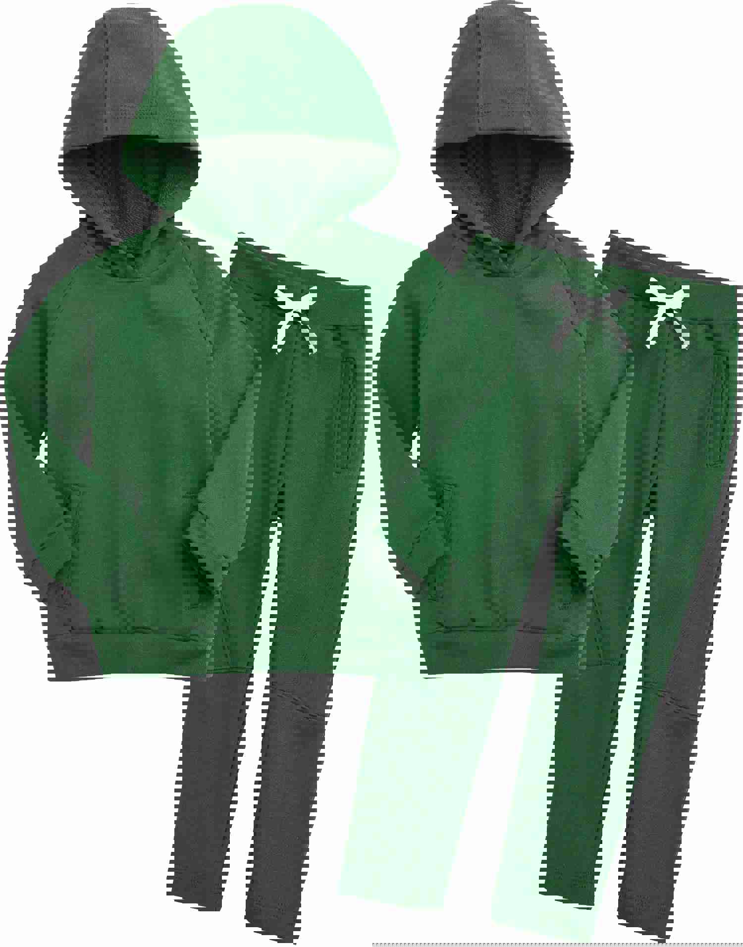 Green Bengdi Hoodie & Pants Set for Kids