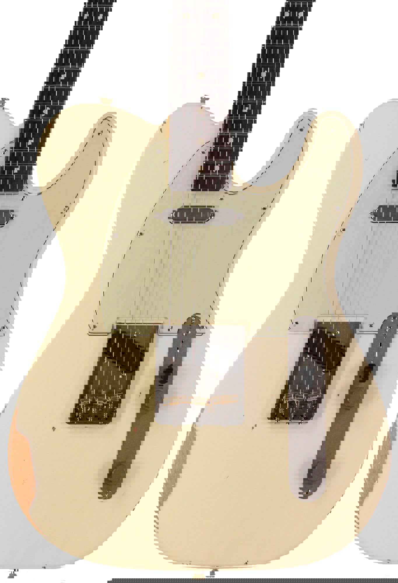 Nash T-63 Guitar, Olympic White, Medium Aging - Vintage Tele Model with Modern Features