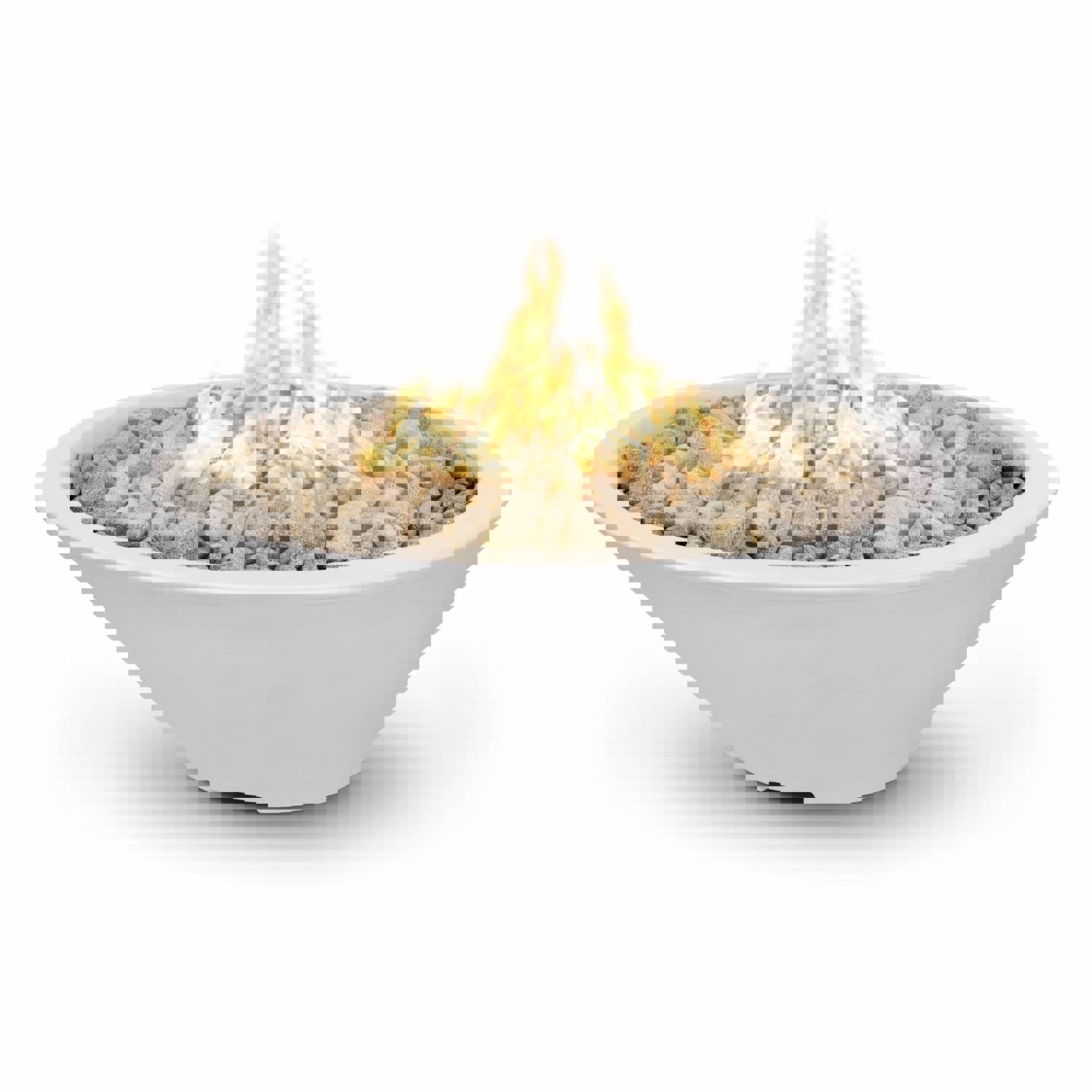 The Outdoor Plus 48 Cazo GFRC Concrete Narrow Ledge Round Fire Pit - Liquid Propane