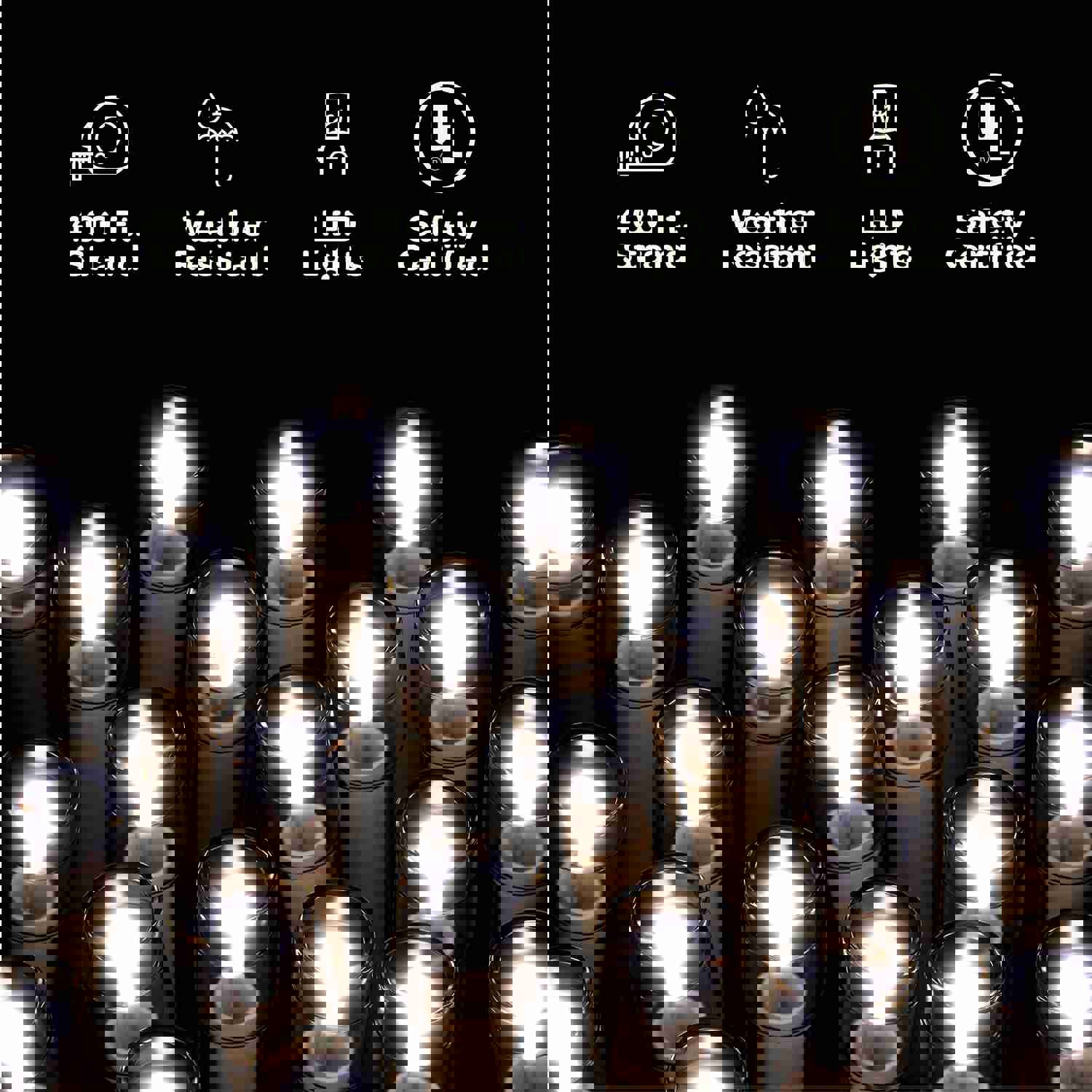 1000 LED Christmas Lights [Cool White] 400ft Super Long String Lights with Remote & 8 Modes