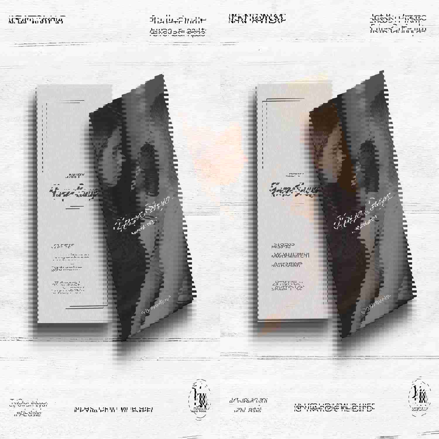 Editable Business Card Template for Makeup Artists and Salon Owners