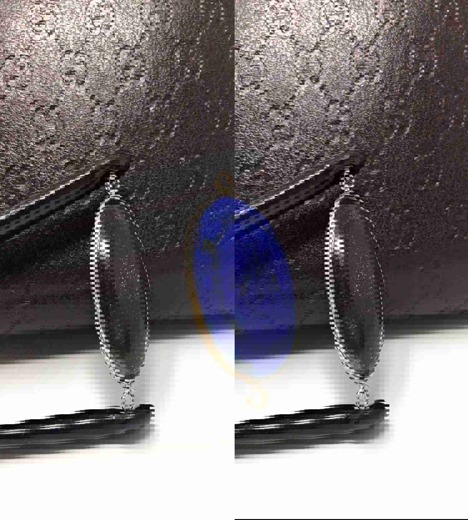 Sterling Silver Lapis Lazuli Gemstone Connector for DIY Jewelry Making