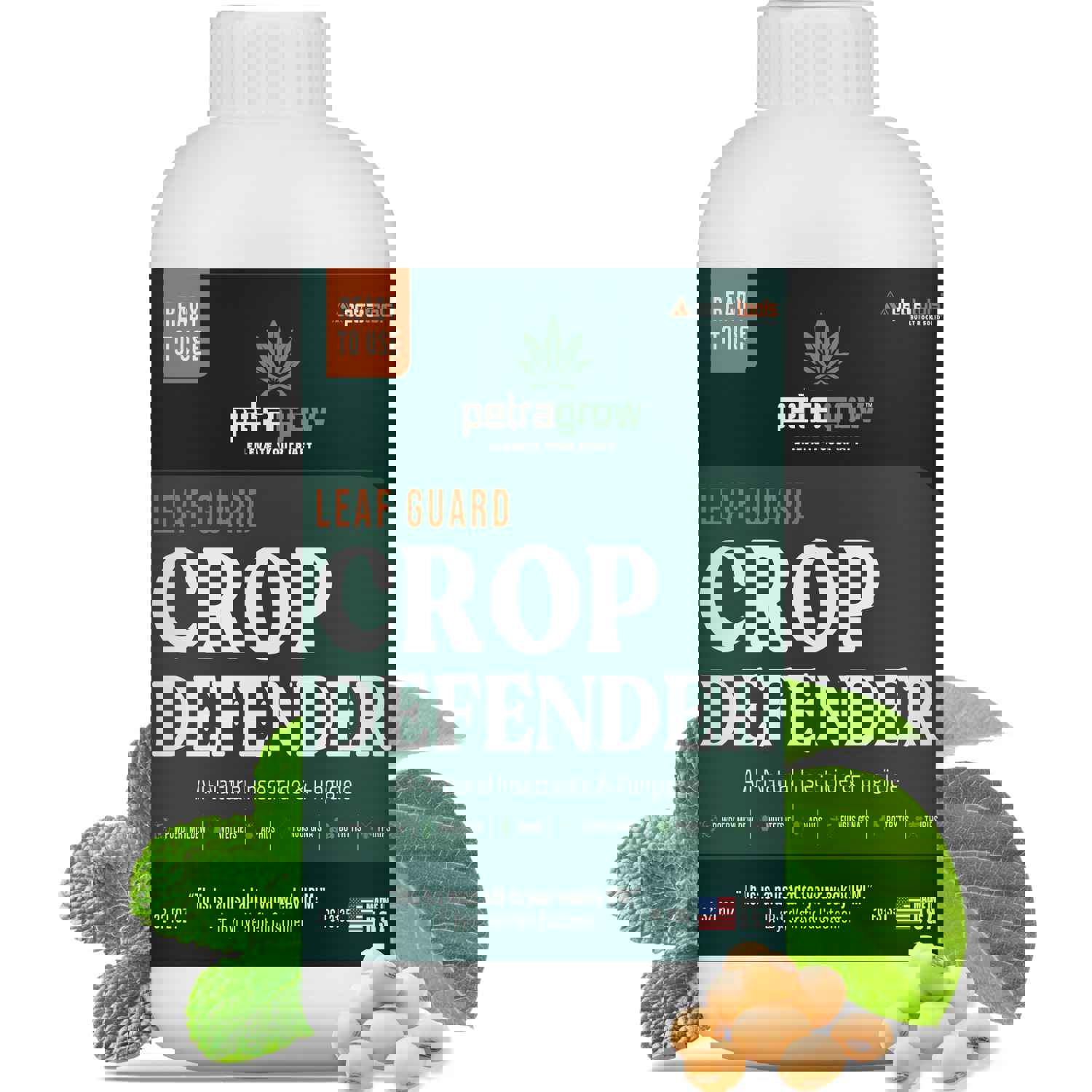 PetraGrow Crop Defender Leaf Guard Super Ready-to-Use Pesticide for Indoor Plants - 32oz