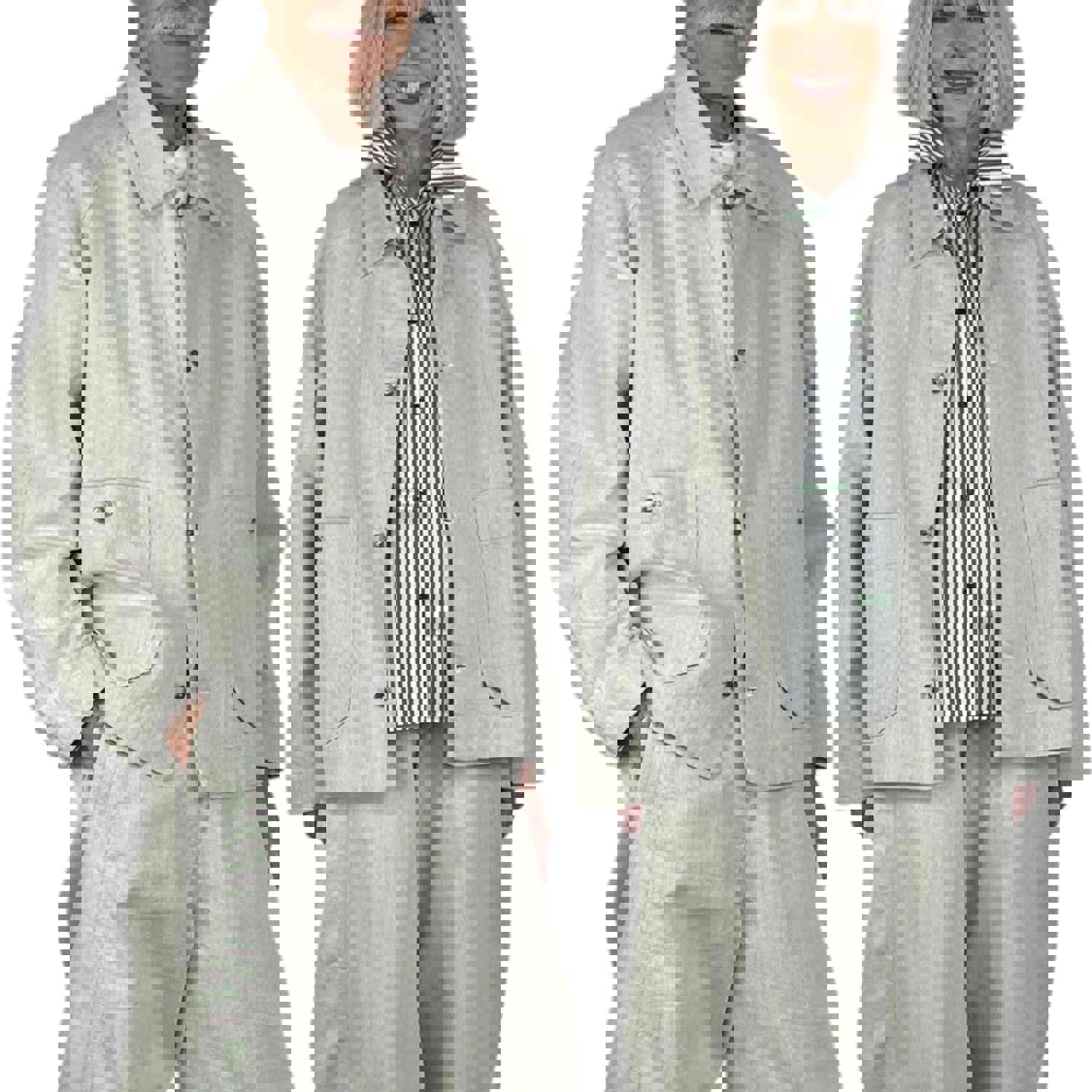 Unisex Recycled Twill Delivery Jacket with Button Front Closure