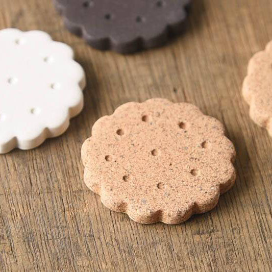 Biscuits Chopstick Rest Gift Set - Ceramic Mino Ware (4pcs, Japan)