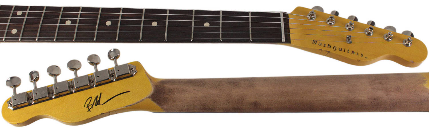 Nash T-63 Guitar, Olympic White, Medium Aging - Vintage Tele Model with Modern Features