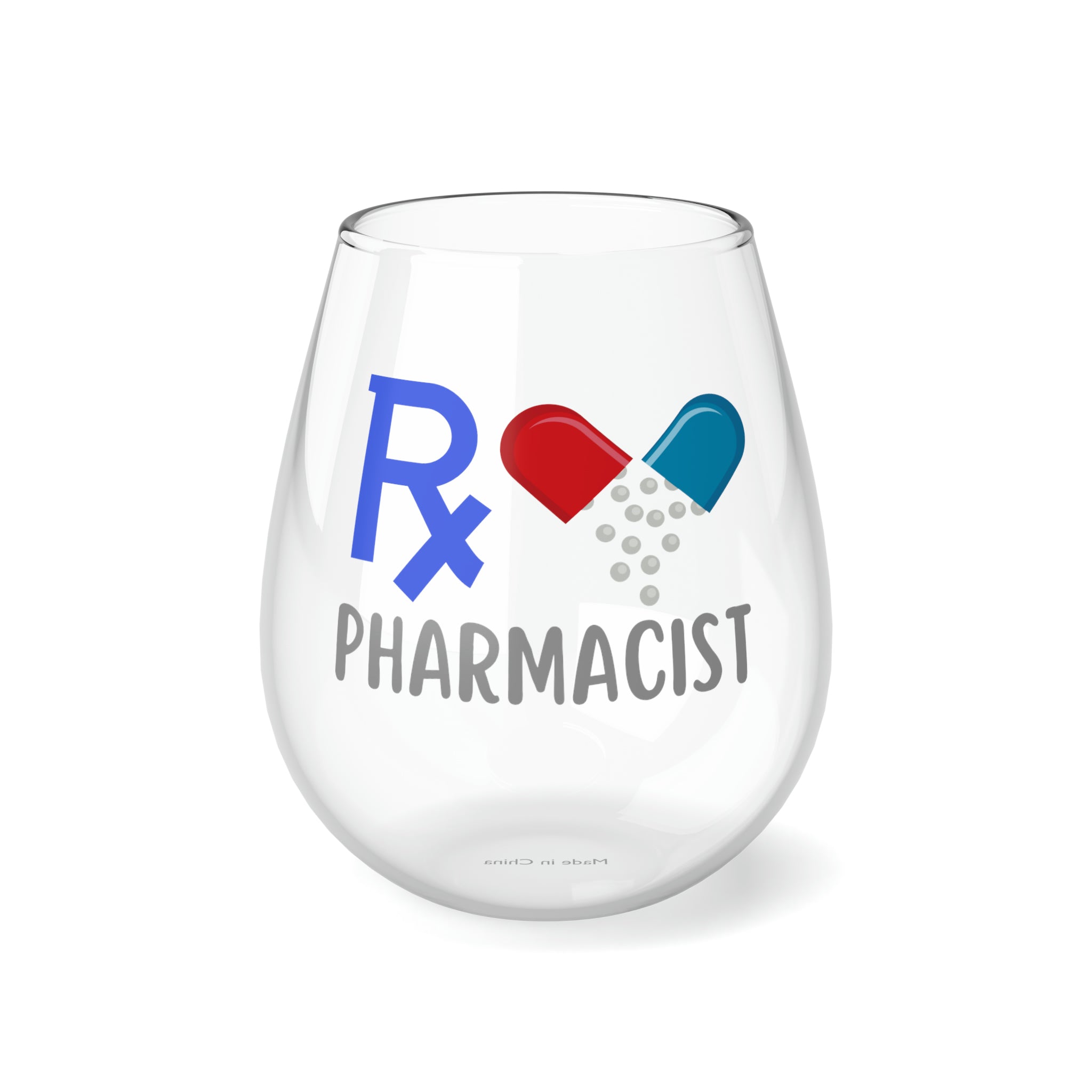 Pharmacist Wine Glass - Stemless Wine Glass for Pharmacists, Perfect Gift for Pharmacists