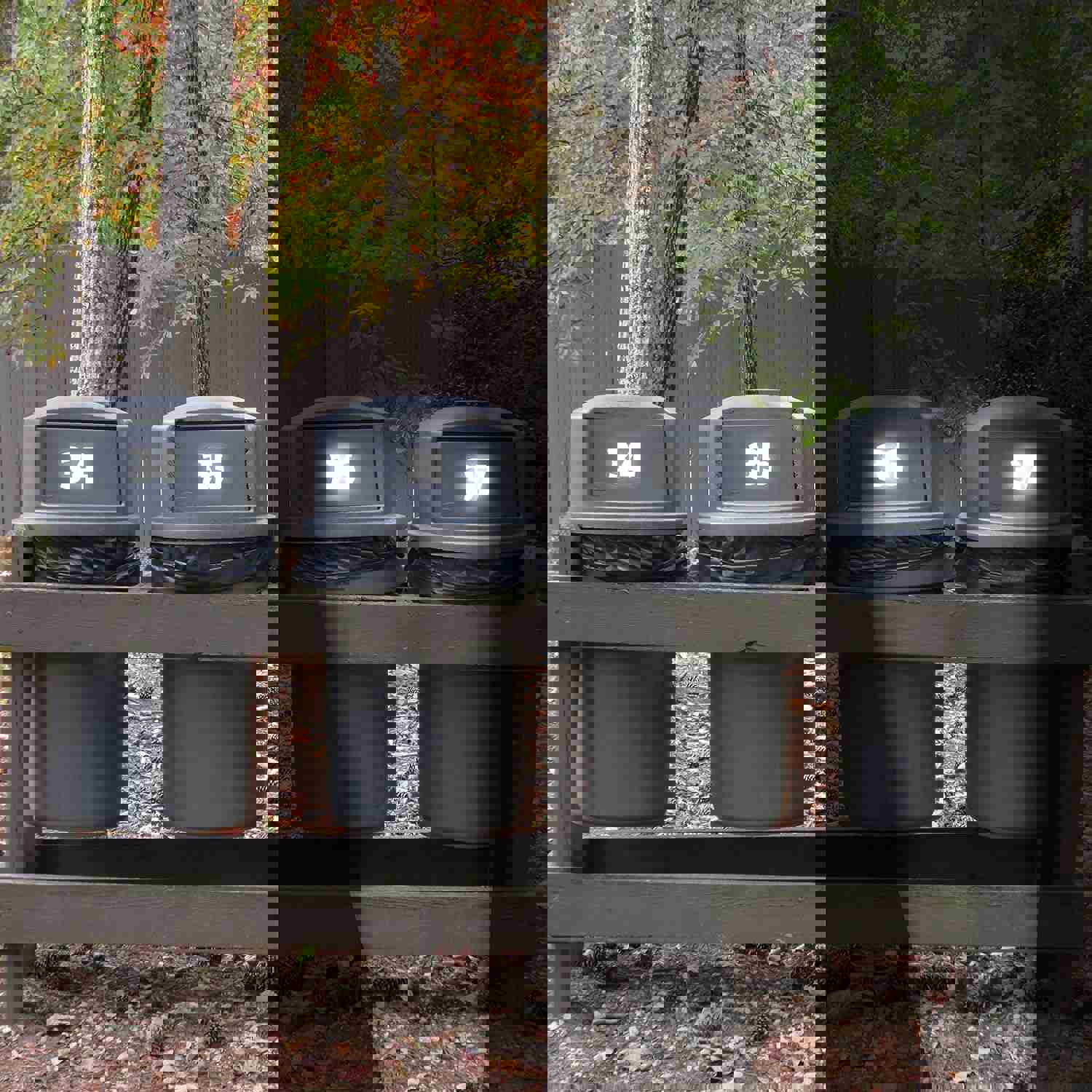 VWAQ Reflective Trashcan Decals 5 Sets - Numbers 0-9 Die Cut Stickers for Home and Business