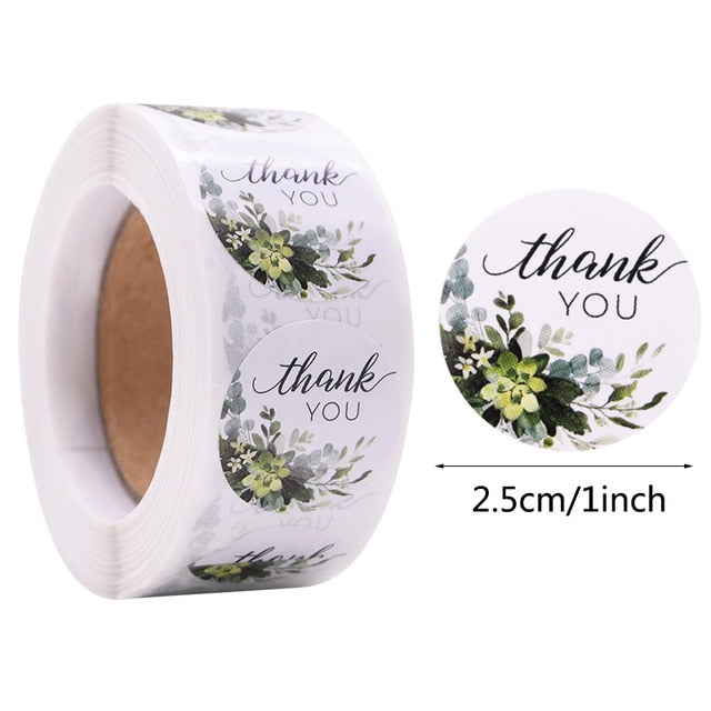 500pcs Gift Sealing Stickers - Thank You, Love Design for Diary, Scrapbooking, Party Decorations