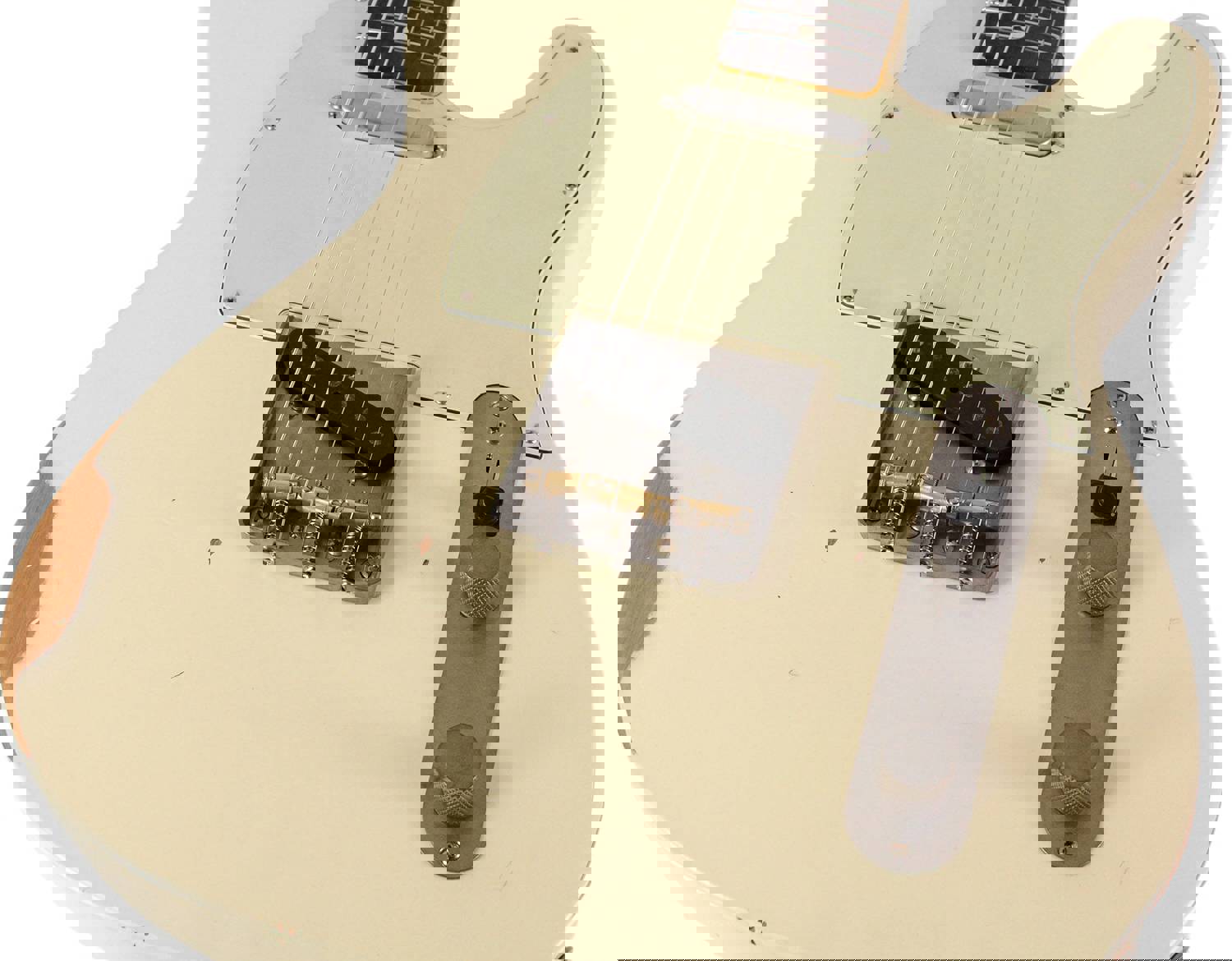 Nash T-63 Guitar, Olympic White, Medium Aging - Vintage Tele Model with Modern Features