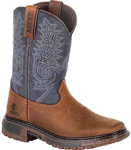 Rocky Big Kids Ride FLX Western Boot Size 3.5(M) - Durable & Comfortable
