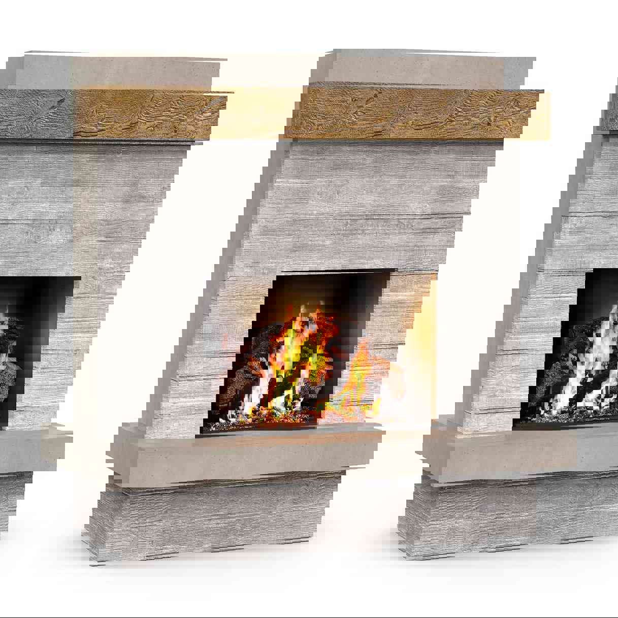 American Fyre Designs Brooklyn Smooth Outdoor Gas Fireplace