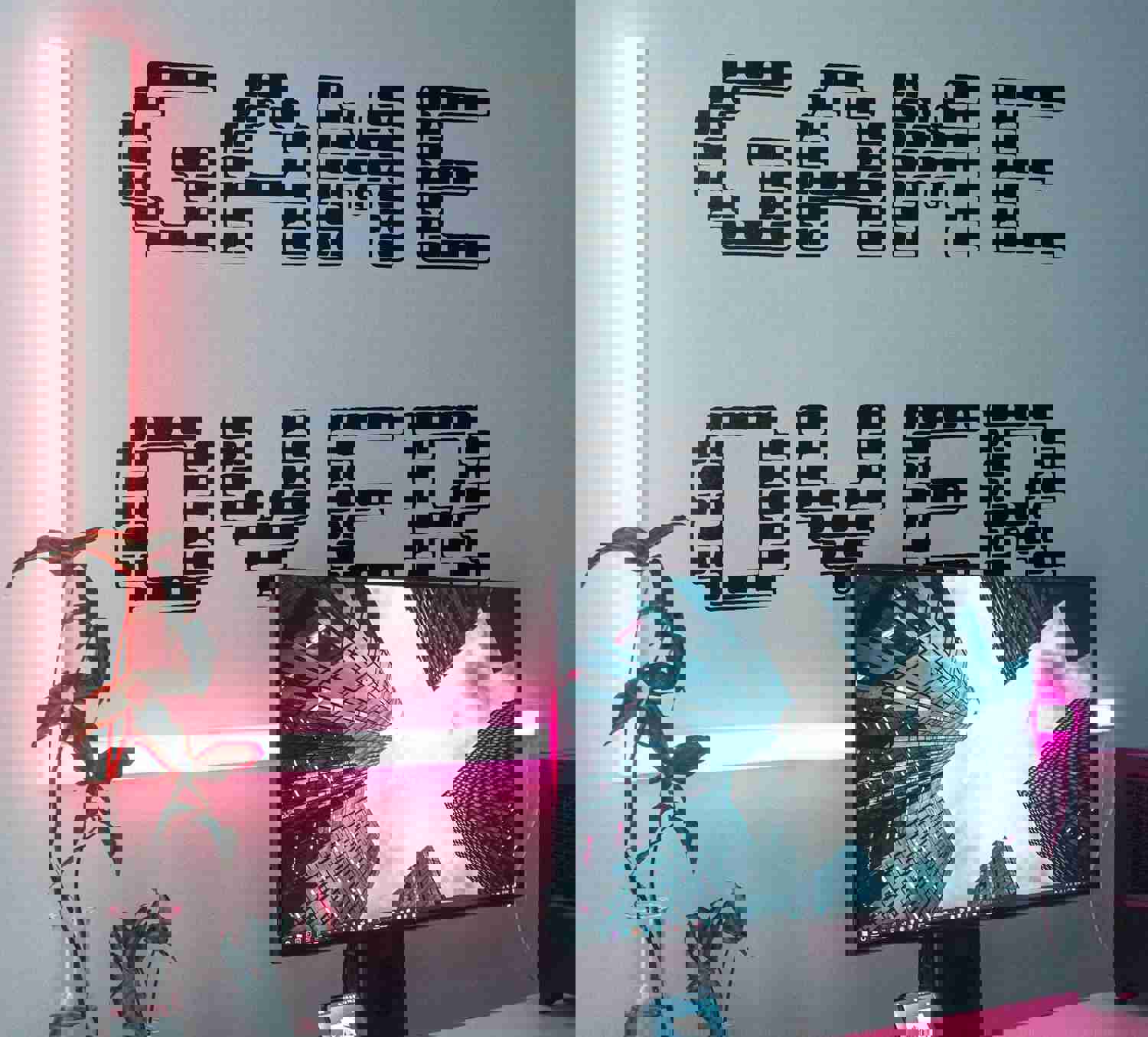 Game Over Vinyl Wall Decal Sticker - Game Room Wall Decor