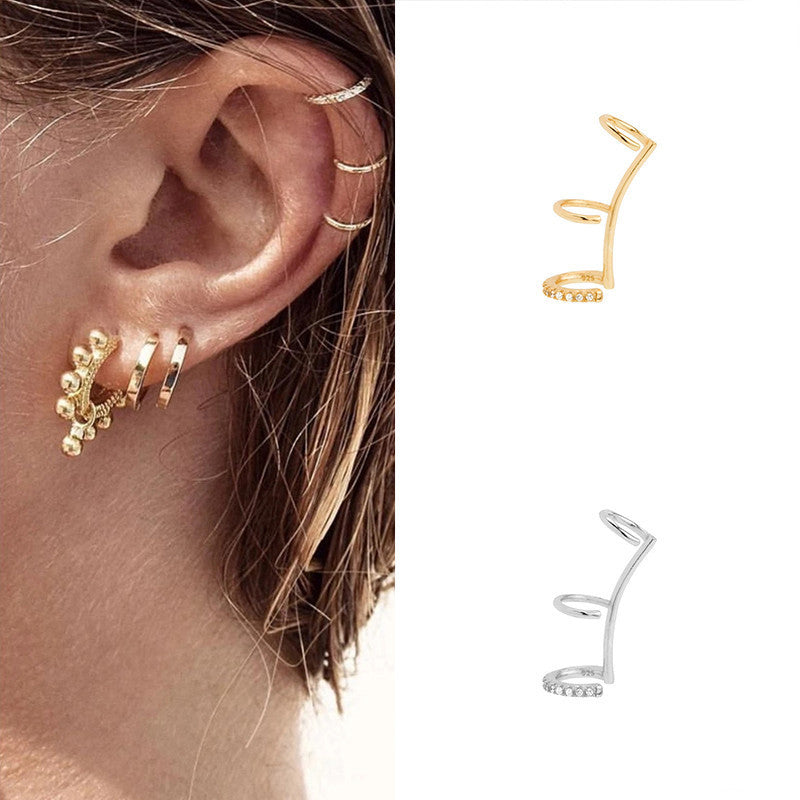 S925 Sterling Silver Single Ear Clip Fashion Trend