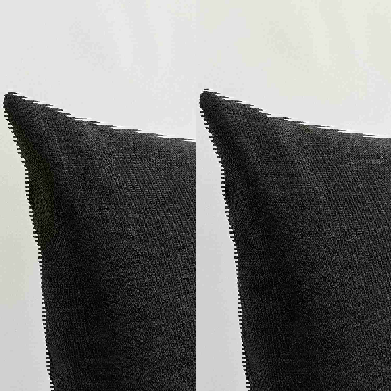 Black Outdoor Pillow Cover - Durable and Modern