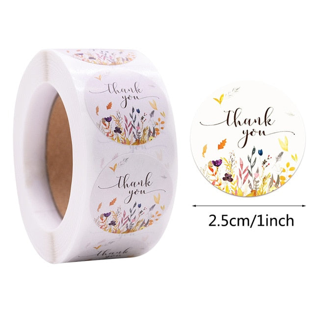 500pcs Gift Sealing Stickers - Thank You, Love Design for Diary, Scrapbooking, Party Decorations