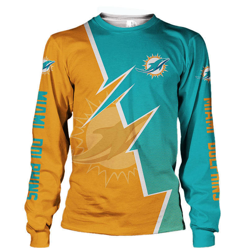 Miami Dolphins Zigzag Sweatshirt - Two Color Design