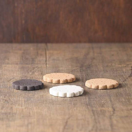 Biscuits Chopstick Rest Gift Set - Ceramic Mino Ware (4pcs, Japan)