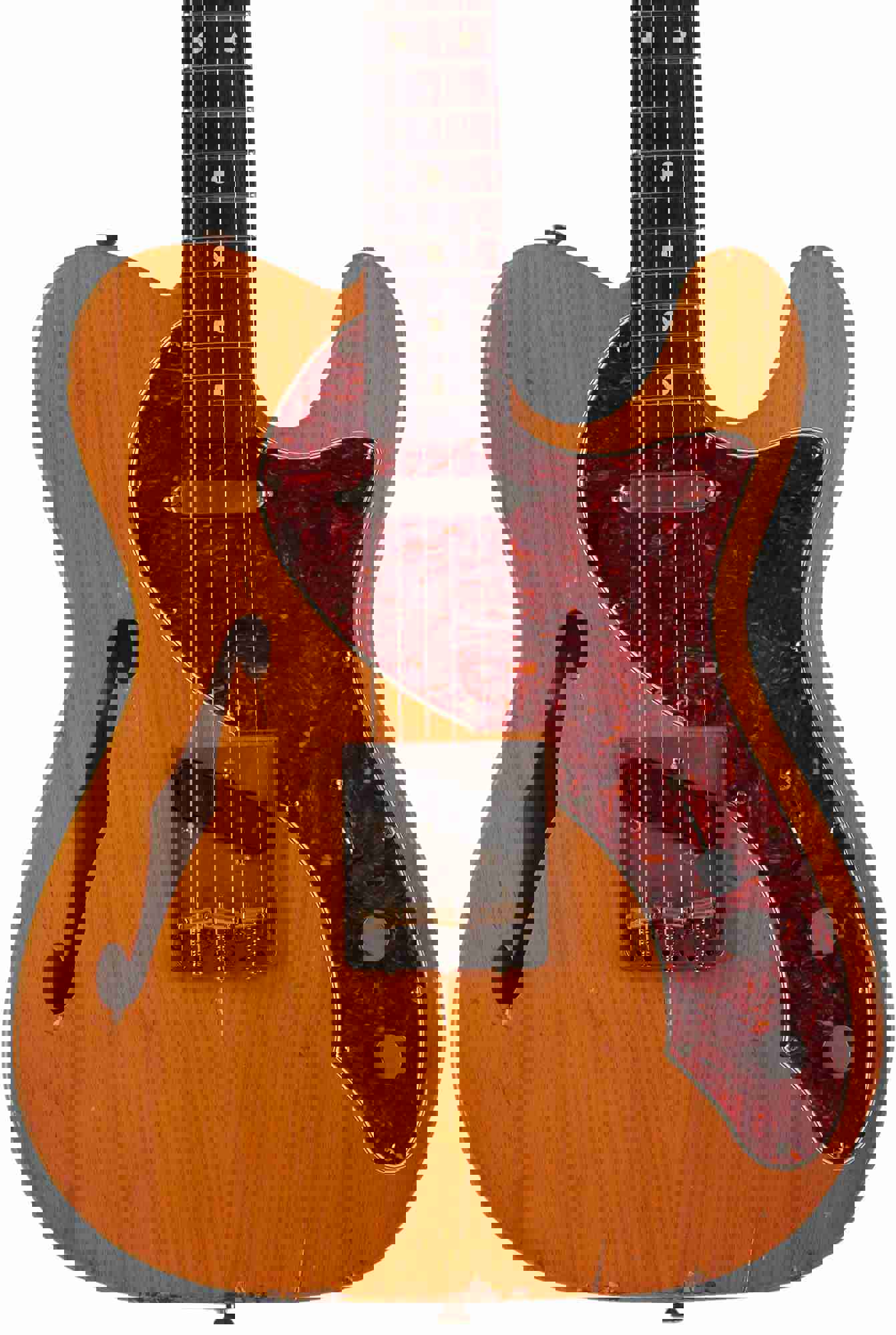 Nash T-69 Thinline Guitar, Amber, Medium Aging - Vintage Tele Model with Modern Features