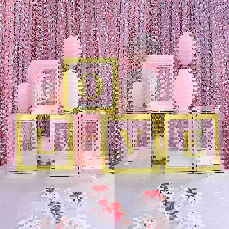 4 Metallic Gold 5 in Letter Stickers for Party Decorations