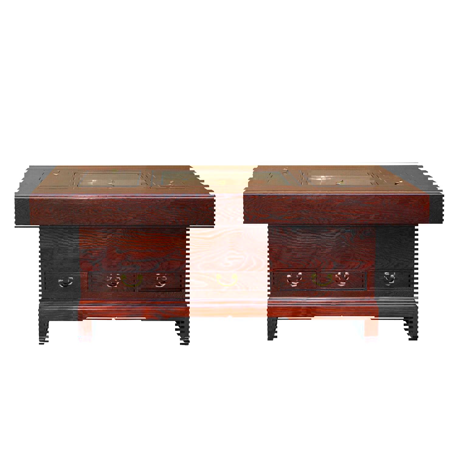 Oriental Rectangular Bold Thick Wood Drawers Coffee Table cs5305S