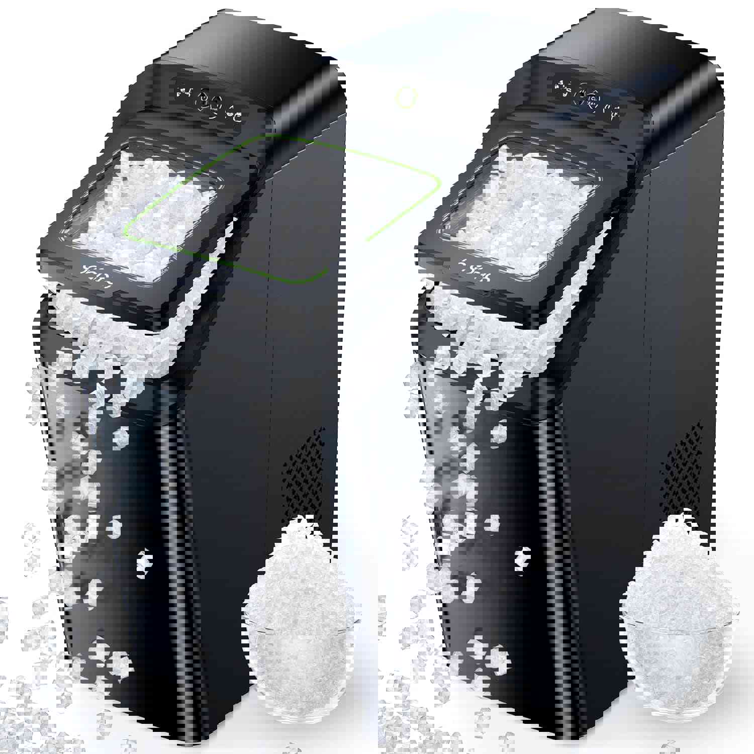 Nugget Ice Maker Countertop with Self-Cleaning & Auto Water Refill, 26 Lbs/Day Chewable Pebble Ice Machine for Home, Kitchen, Party, RV