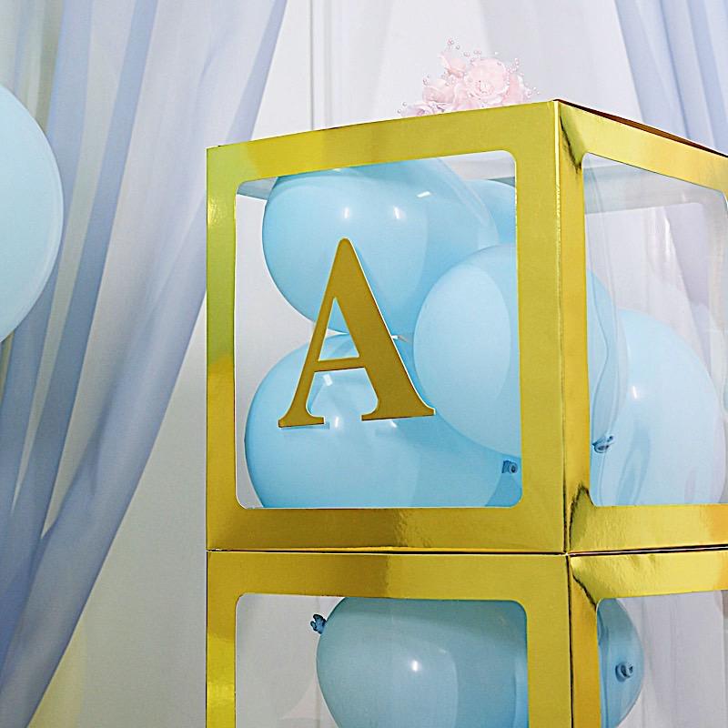 4 Metallic Gold 5 in Letter Stickers for Party Decorations