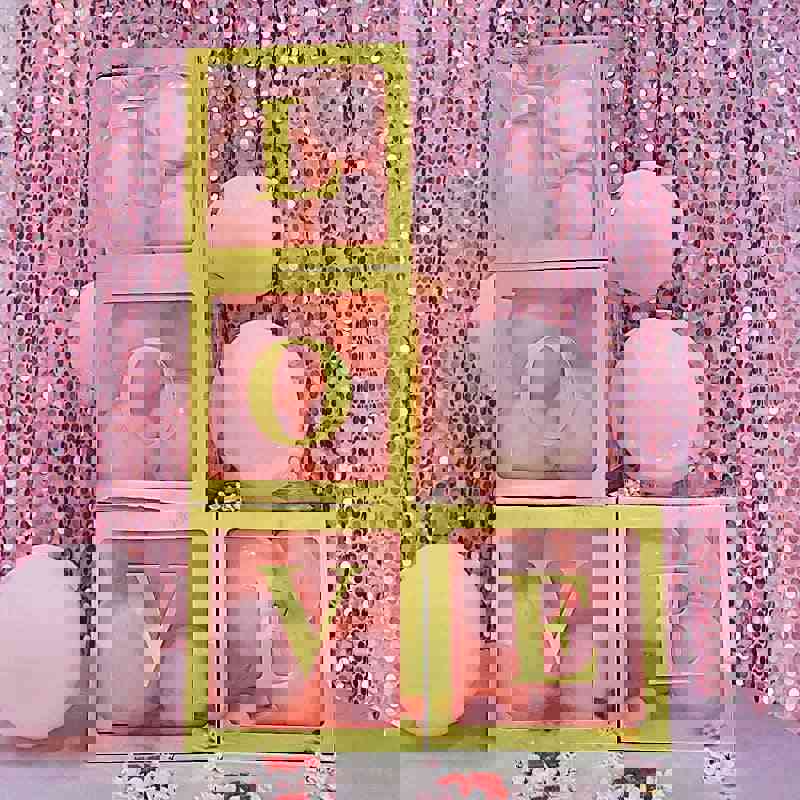 4 Metallic Gold 5 in Letter Stickers for Party Decorations