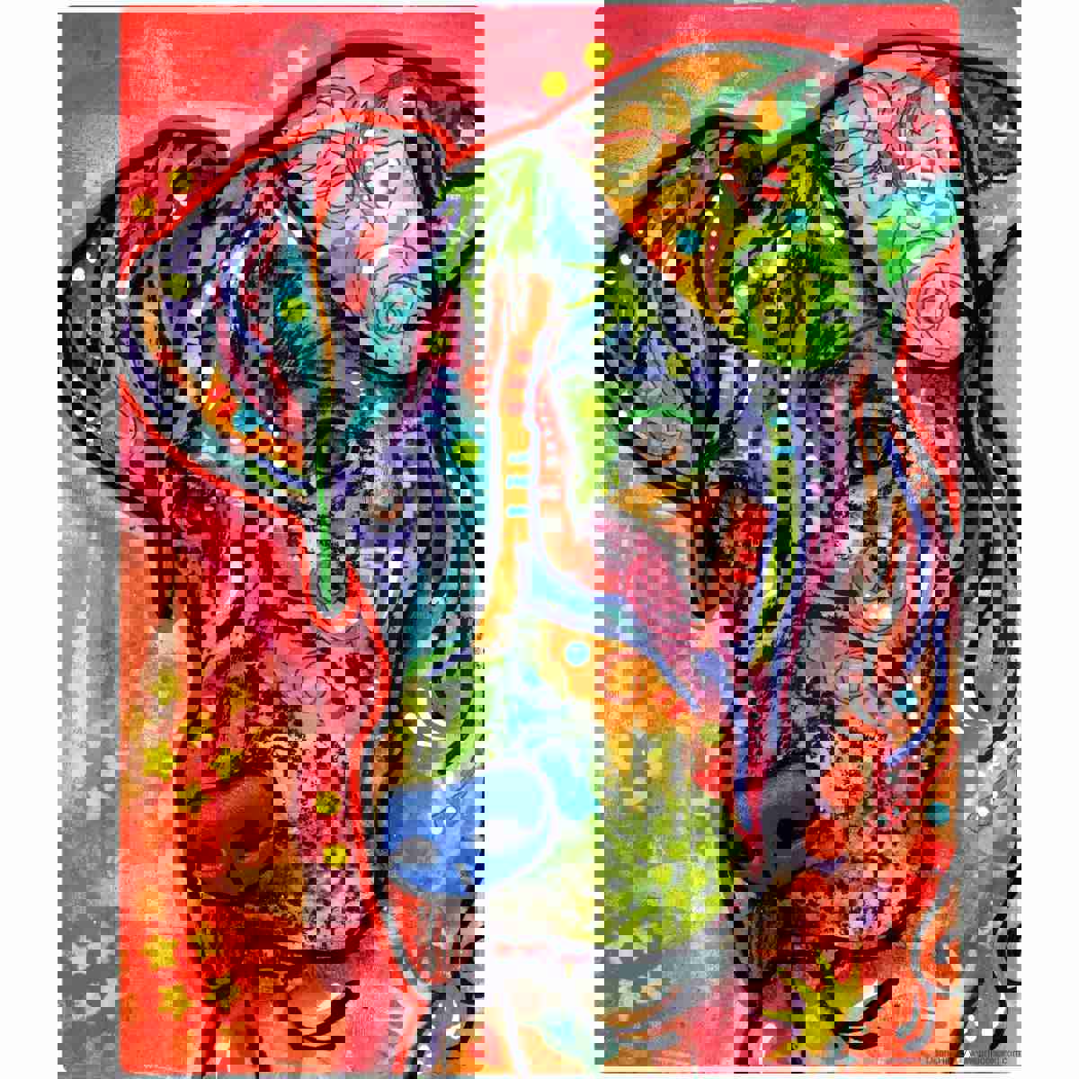 Great Dane Wrinkly Dog Dean Russo Wall Decal