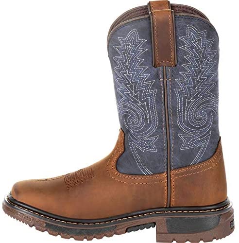 Rocky Big Kids Ride FLX Western Boot Size 3.5(M) - Durable & Comfortable