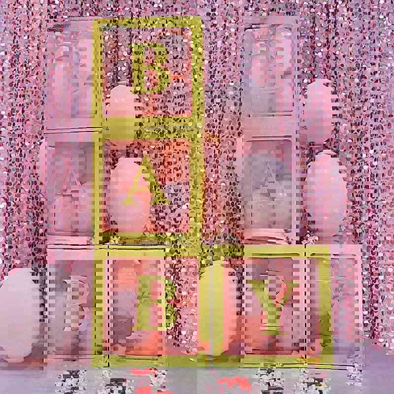 4 Metallic Gold 5 in Letter Stickers for Party Decorations