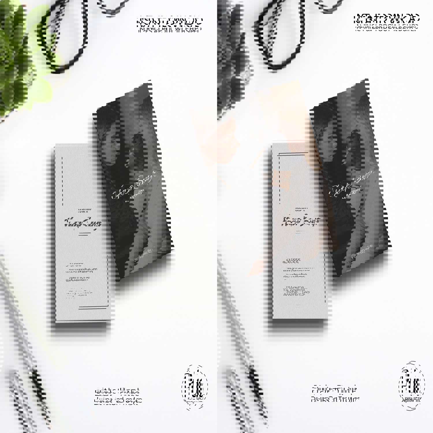 Editable Business Card Template for Makeup Artists and Salon Owners