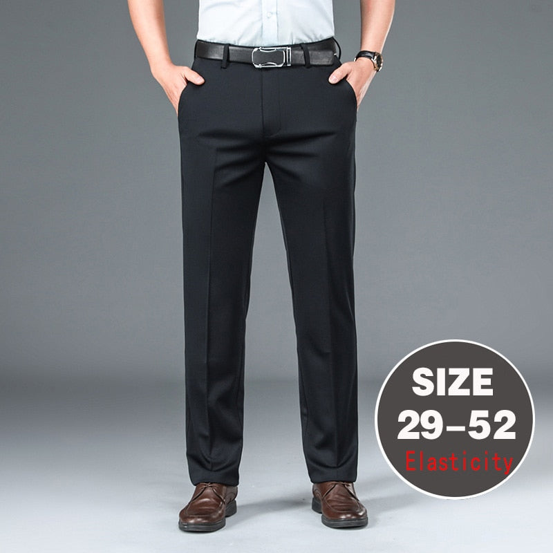 10XL Oversize Men's Business Pants - Stretch Formal Trousers for Plus Size