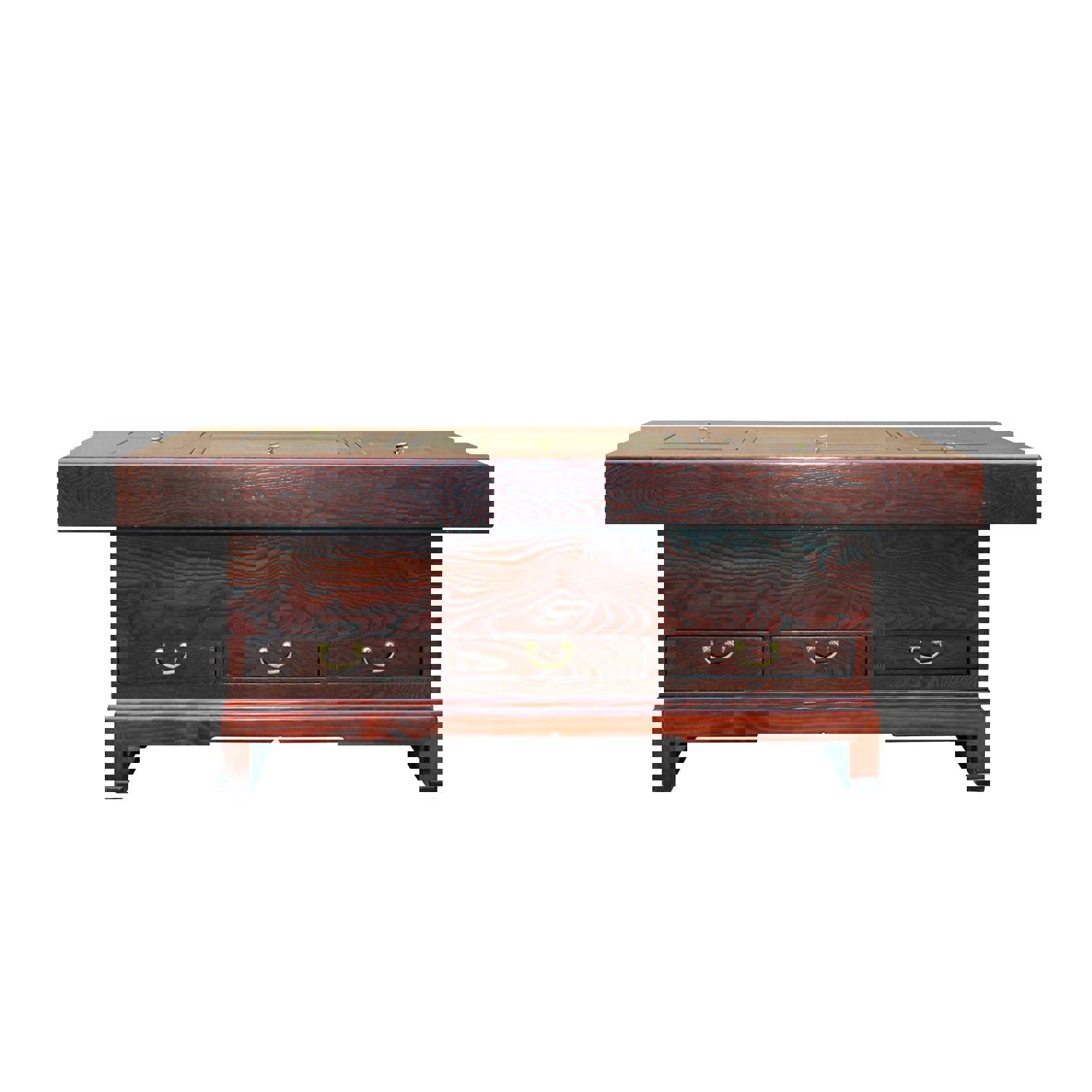 Oriental Rectangular Bold Thick Wood Drawers Coffee Table cs5305S