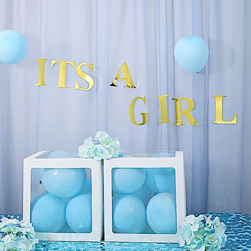 4 Metallic Gold 5 in Letter Stickers for Party Decorations