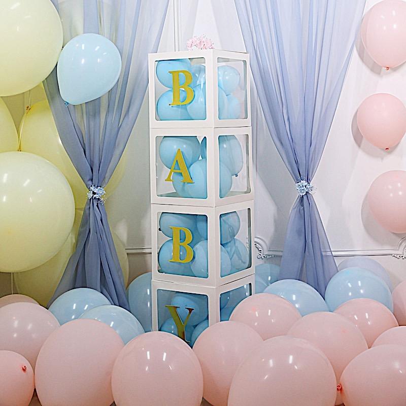 4 Metallic Gold 5 in Letter Stickers for Party Decorations