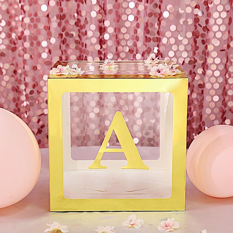 4 Metallic Gold 5 in Letter Stickers for Party Decorations