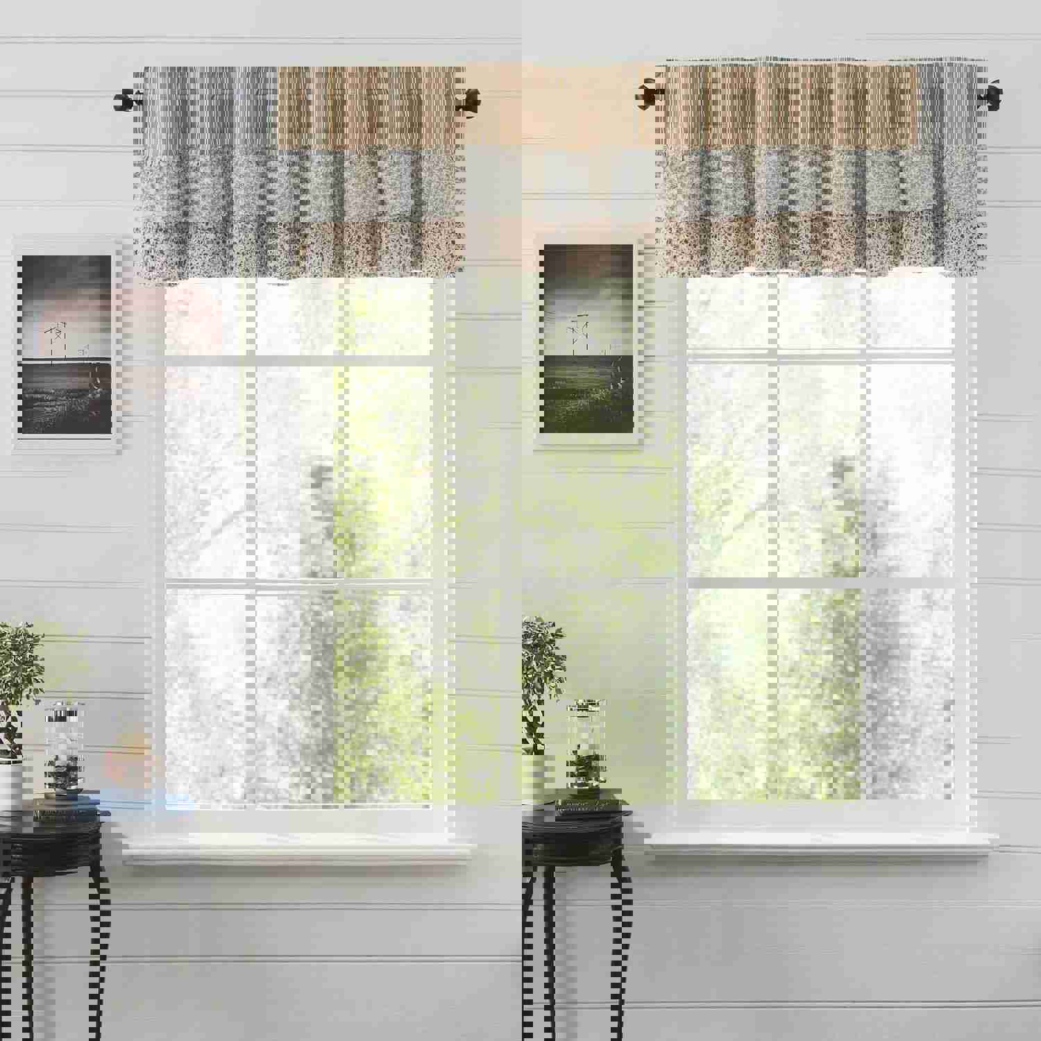 Kaila Gold Stripe Ruffled Lined Valance 72