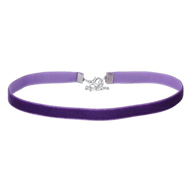 2017 New Fashion Style Choker Necklace for Women - Black Pink Velvet Chokers Collar Necklaces