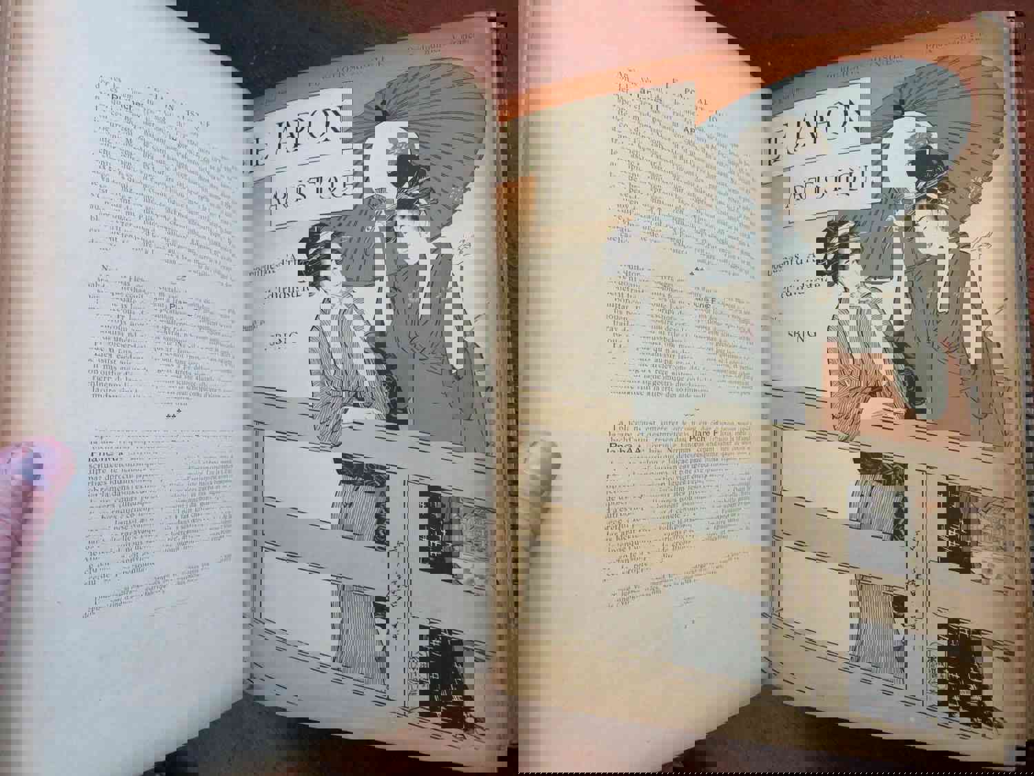 Artistic Japan Le Japon Artistique c. 1889 S Bing Leather Book with Color Plates