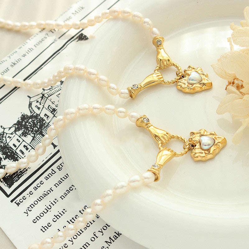 Women's Fashion Sterling Silver Pearl Pendant Necklace