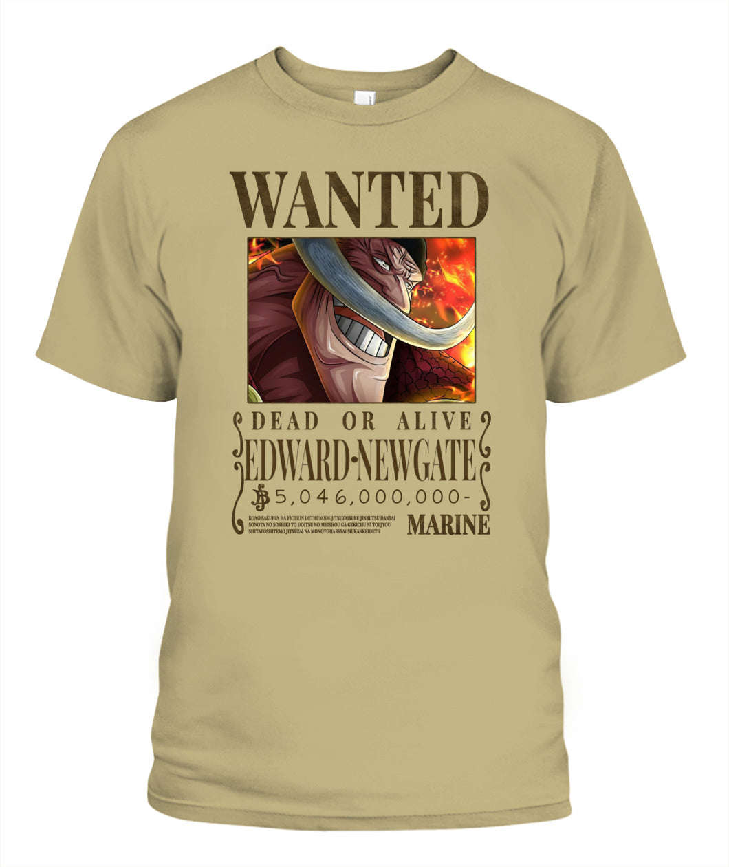 Edward Newgate Wanted Custom Graphic Unisex Cotton T-Shirt